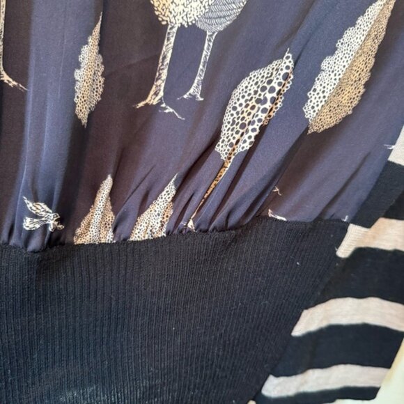 Clements Ribeiro Portobello Cardigan Floral Stripes Print Knit Open Wrap Mix S - Picture 8 of 16